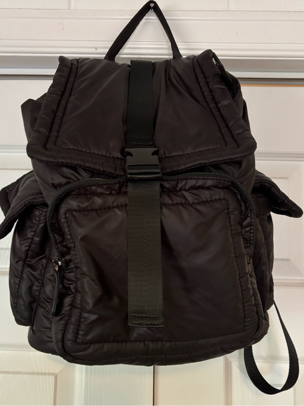 Black Puffy Backpack